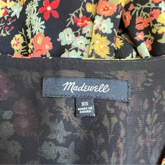 Madewell Short Sleeve Peplum Wrap Top - XS - Picture 4 of 7